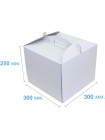 Коробка (300 х 300 х 250), біла, для тортів
