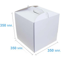 Коробка (350 х 350 х 350), белая, для тортов