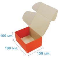Коробка (190 х 150 х 100), оранжевая