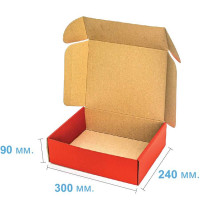 Коробка (300 х 240 х 90), червона