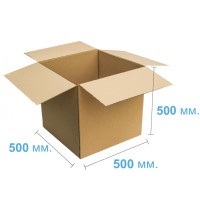 Коробка (500 х 500 х 500), бурая
