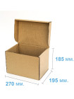 Коробка (270 х 195 х 185), для продуктових наборів, бура