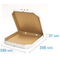 Коробка (350 х 350 х 37), для пиццы, белая