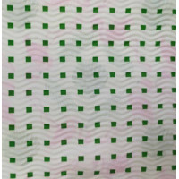 Гофробумага фламинго/зеленые квадраты (5 м. х 0,75м; 75г./м2.)