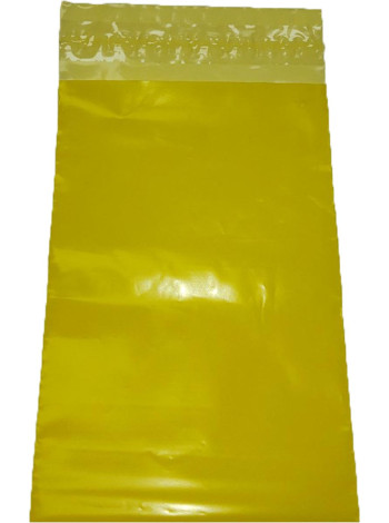 Кур'єрський пакет 130 мм. х 190 мм. (А6), без кишені, жовтий