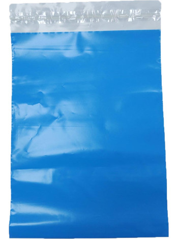 Кур'єрський пакет 240 мм. х 320 мм. (А4), без кишені, блакитний