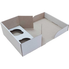 Коробка (195 х 100 х 80), белая, на 2 кекса