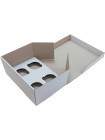 Коробка (250 х 170 х 110), біла, на 4 кекси