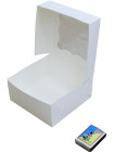 Коробка (130 х 130 х 60), біла, для тістечок