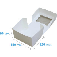 Коробка (150 x 120 x 90), біла, подарункова.