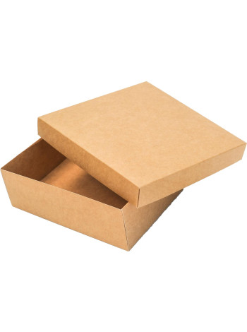 Коробка (180 х 180 х 60), подарункова, крафт