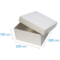 Коробка (200 х 200 х 100), подарочная, белая