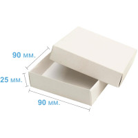 Коробка (090 х 90 х 25), подарункова, біла
