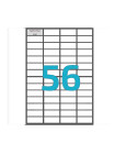Етикетки самоклеючі (56 шт. на аркуші, 52.5 мм. х 21.2 мм., 100 арк. в упак.)