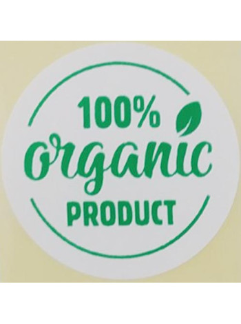 Этикетка белая/зеленый круглая "100% Organic Product". 