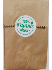 Этикетка белая/зеленый круглая "100% Organic Product". 