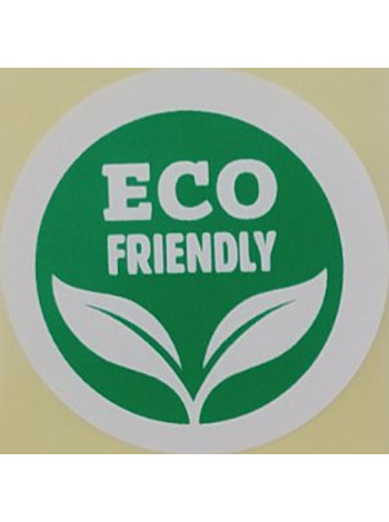 Етикетка біла/зелений кругла "Eco Friendly"
