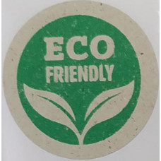 Етикетка крафт\зелена кругла "Eco Friendly". Упаковка 50 шт., діаметр 50мм