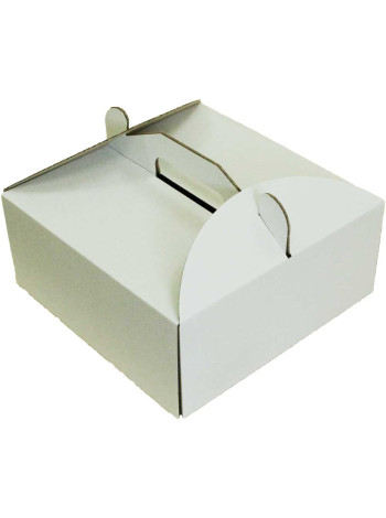 Коробка (230 х 230 х 100), біла, для тортів