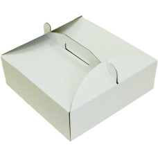 Коробка (300 х 300 х 100), белая, для тортов