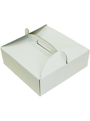 Коробка (300 х 300 х 100), біла, для тортів