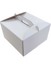 Коробка (350 х 350 х 200), біла, для тортів