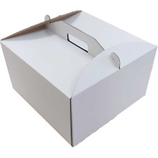 Коробка (350 х 350 х 200), белая, для тортов