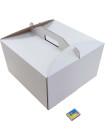 Коробка (350 х 350 х 200), біла, для тортів