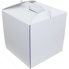 Коробка (350 х 350 х 350), біла, для тортів